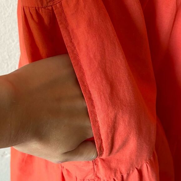 Xirena Mandarin Nadia Mini Orange Dress Boho Poplin Size XS - Picture 9 of 11